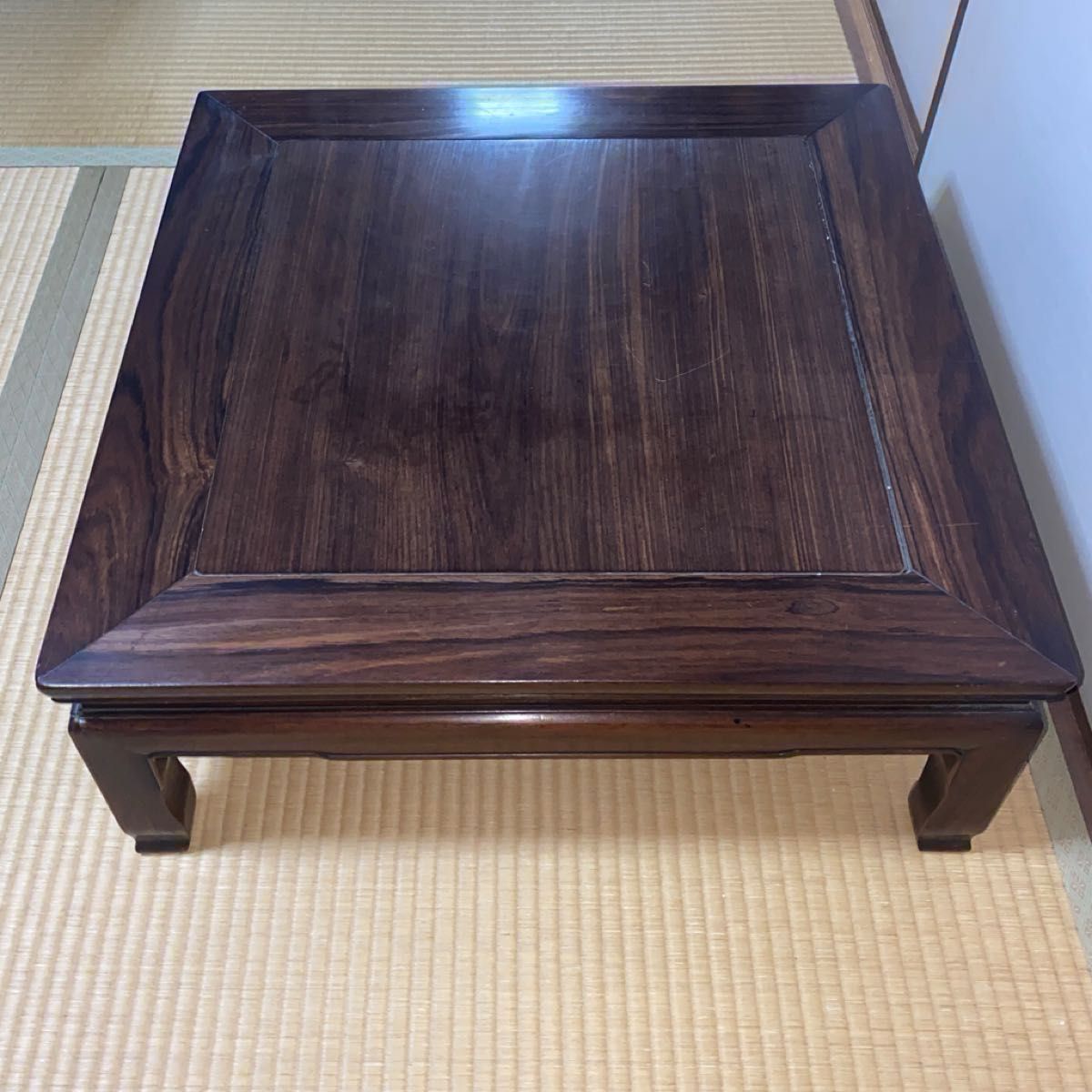 紫檀】【ヴィンテージ】正方形 座卓 テーブル 骨董品 ビンテージ 紫檀】【ヴィンテージ】正方形 座卓 テーブル 骨董品 ビンテージ