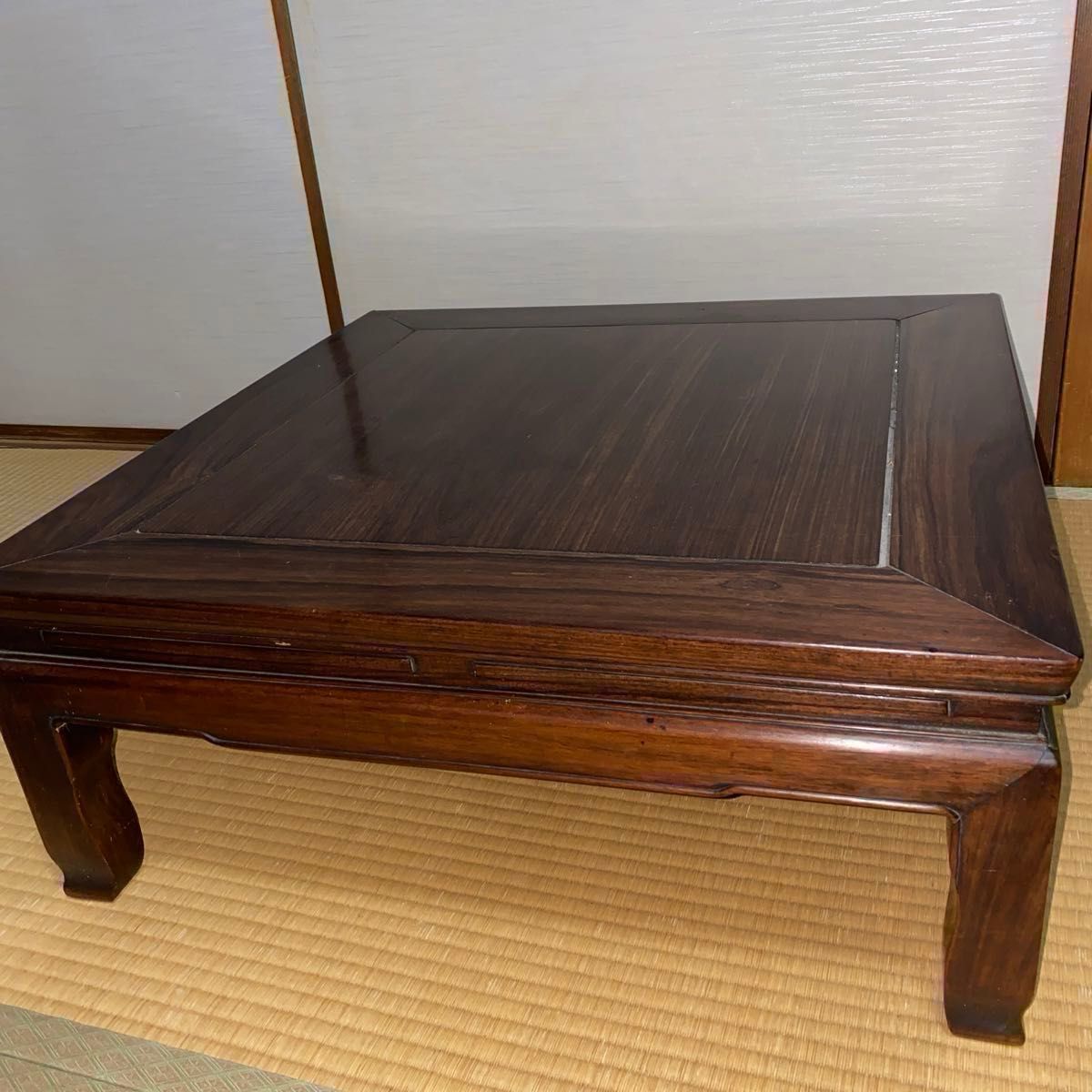 紫檀】【ヴィンテージ】正方形 座卓 テーブル 骨董品 ビンテージ 紫檀】【ヴィンテージ】正方形 座卓 テーブル 骨董品 ビンテージ