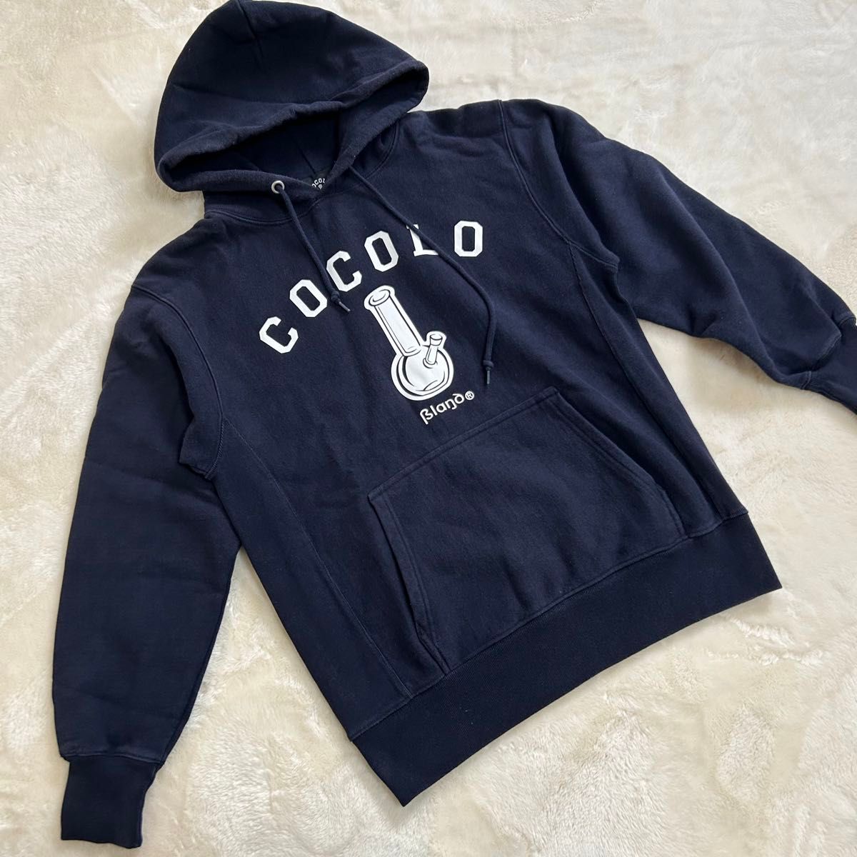 COCOLO BLAND ココロブランド パーカー ネイビー ビックプリント COCOLO BLAND ココロブランド パーカー ネイビー ビックプリント