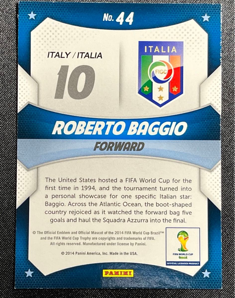 2014 PANINI PRIZM WORLD CUP STARS ROBERTO BAGGIO ロベルト 2014 PANINI PRIZM WORLD CUP STARS ROBERTO BAGGIO ロベルト