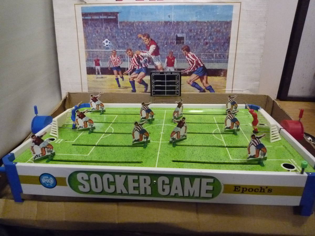 * that time thing Epo k soccer game Showa Retro Vintage antique collection interior tin plate toy toy board game *