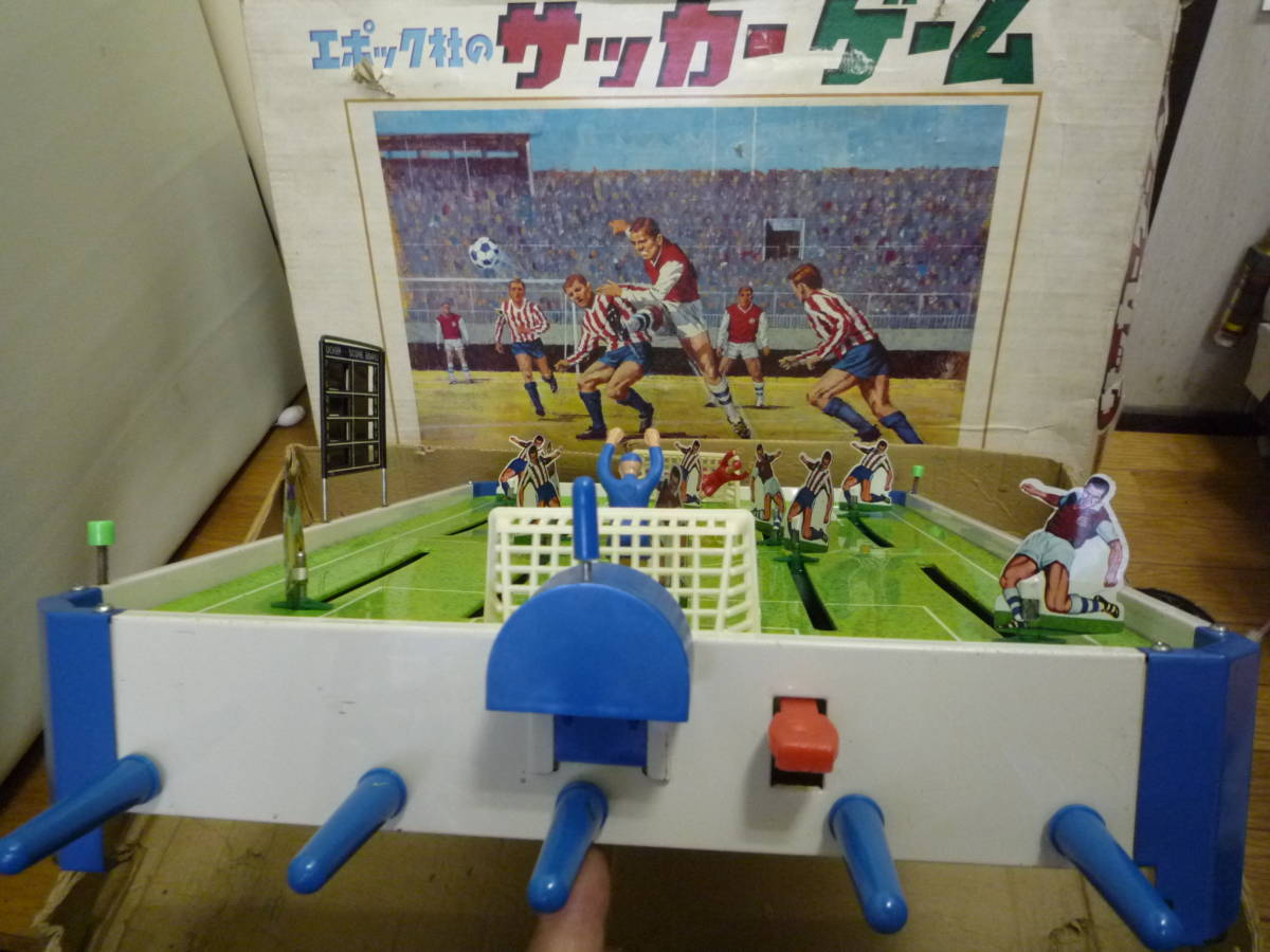 * that time thing Epo k soccer game Showa Retro Vintage antique collection interior tin plate toy toy board game *