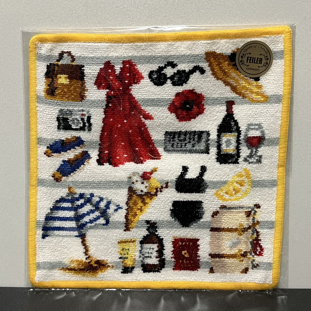 新品 FEILER フェイラー 別注 BON VOYAGE IENA ハンカチ イエナ 新品 FEILER フェイラー 別注 BON VOYAGE IENA ハンカチ イエナ