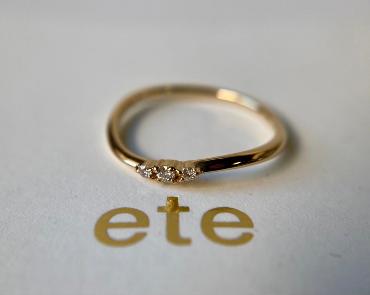 ete エテ 3P ダイヤモンド 0 02ct 約3号 イエローゴールド ete エテ 3P ダイヤモンド 0 02ct 約3号 イエローゴールド