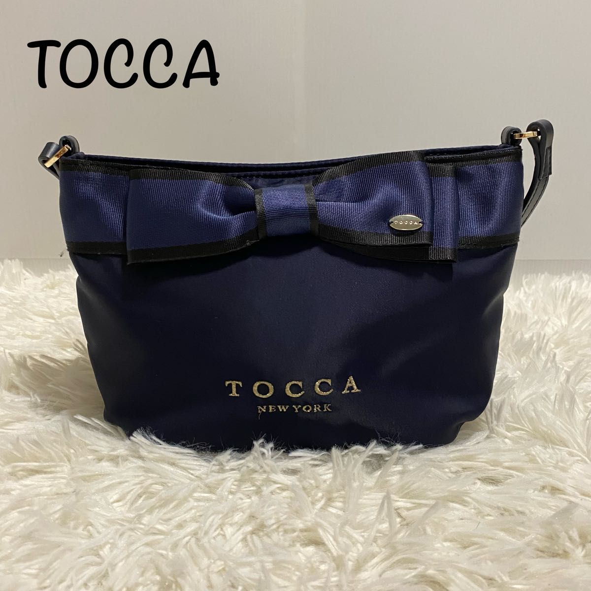 美品】TOCCA トッカ バッグ ショルダー リボンポシェット 美品】TOCCA トッカ バッグ ショルダー リボンポシェット