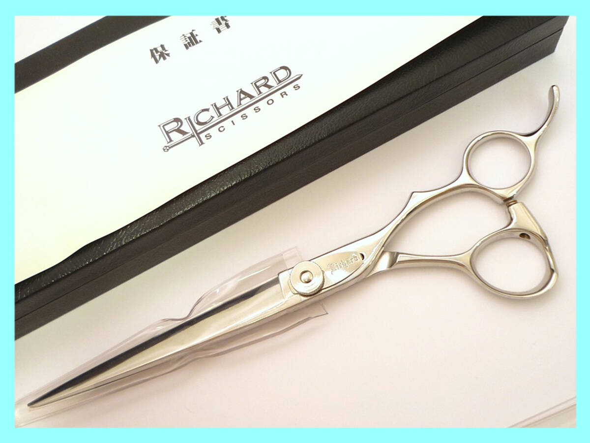 RICHARD SCISSORSS リシャール シザー ハサミ鋏 はさみ 美容師 理容師 研ぎ 美品 バサミ 箱付 理容 理髪店 床屋 バーバー 必見_A1 理美容店用品