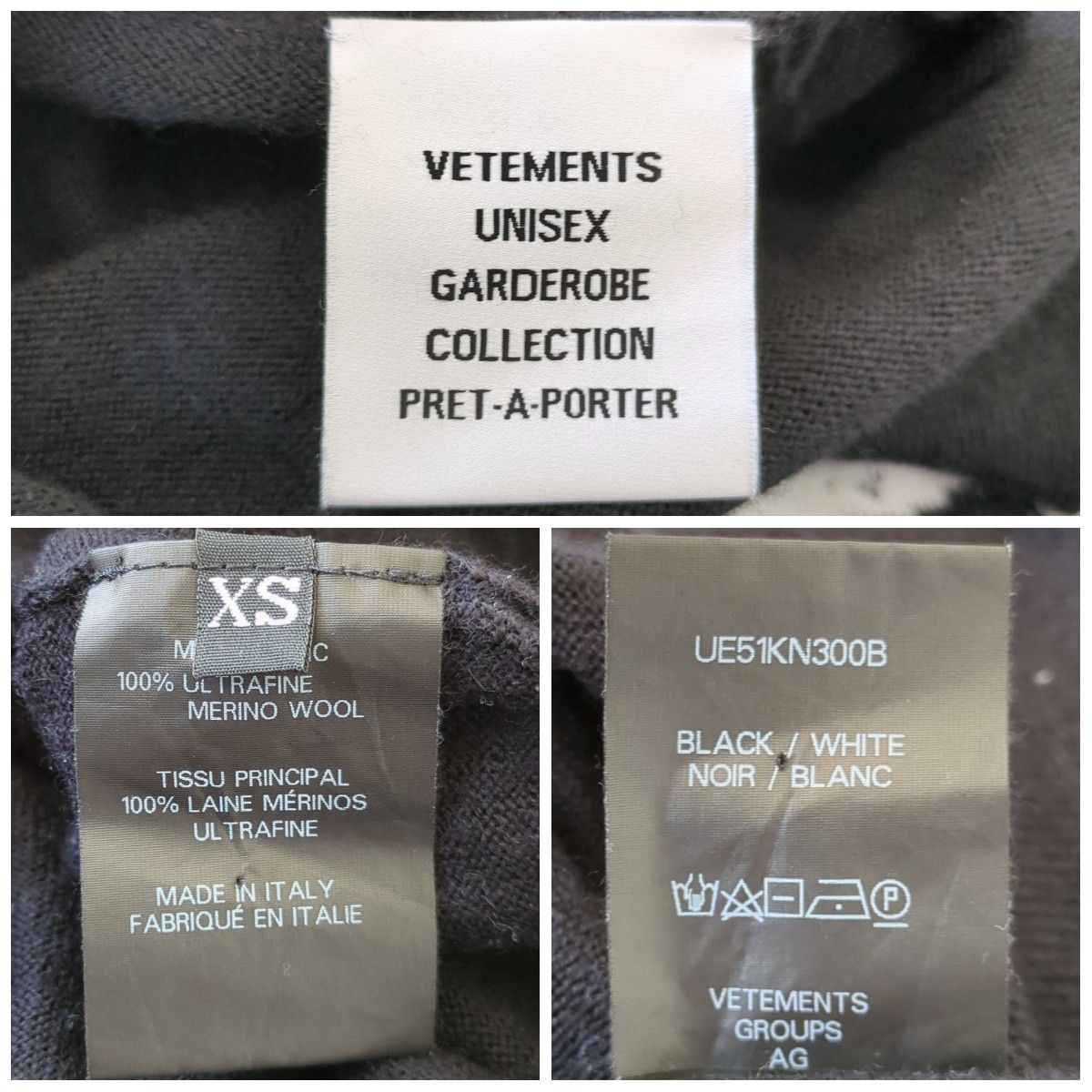 VETEMENTS ヴェトモン アナーキーロゴタートルニット L相当 VETEMENTS ヴェトモン アナーキーロゴタートルニット L相当