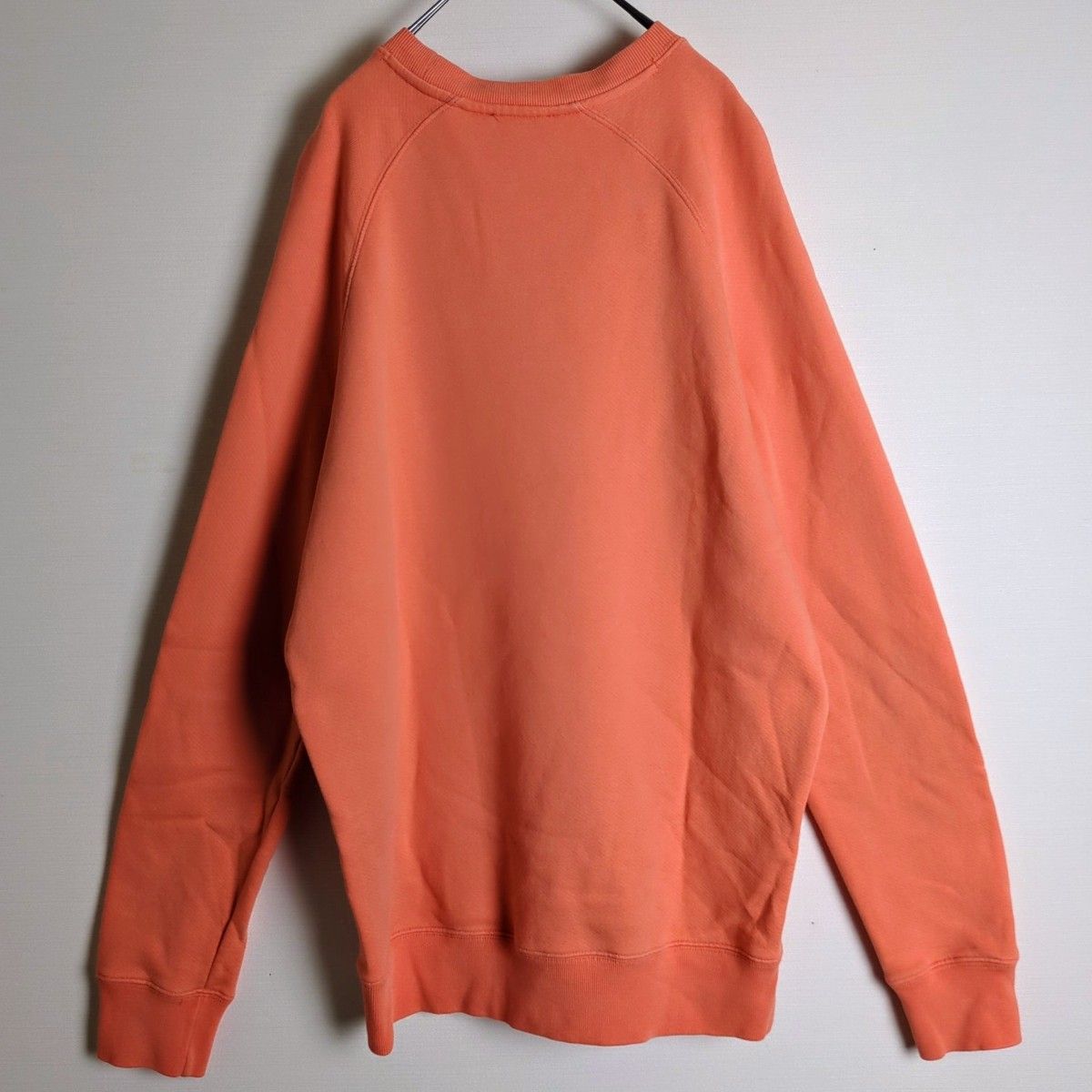 スウェット・トレーナー MAISON KITSUNE Orange Cotton Sweatshirt 人気】メゾンキツネ フォックスワッペンロゴスウェット