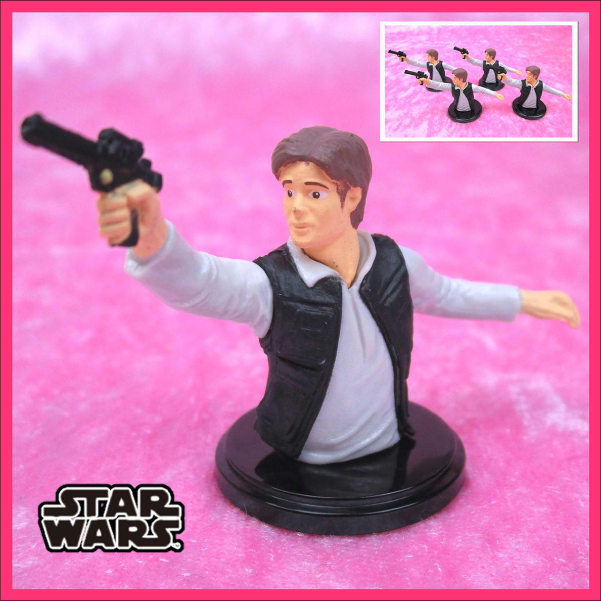 スターウォーズ チョコエッグ フルタ フィギュア ディズニー ★ 2.ハン・ソロ ×4 Used 美品_画像1