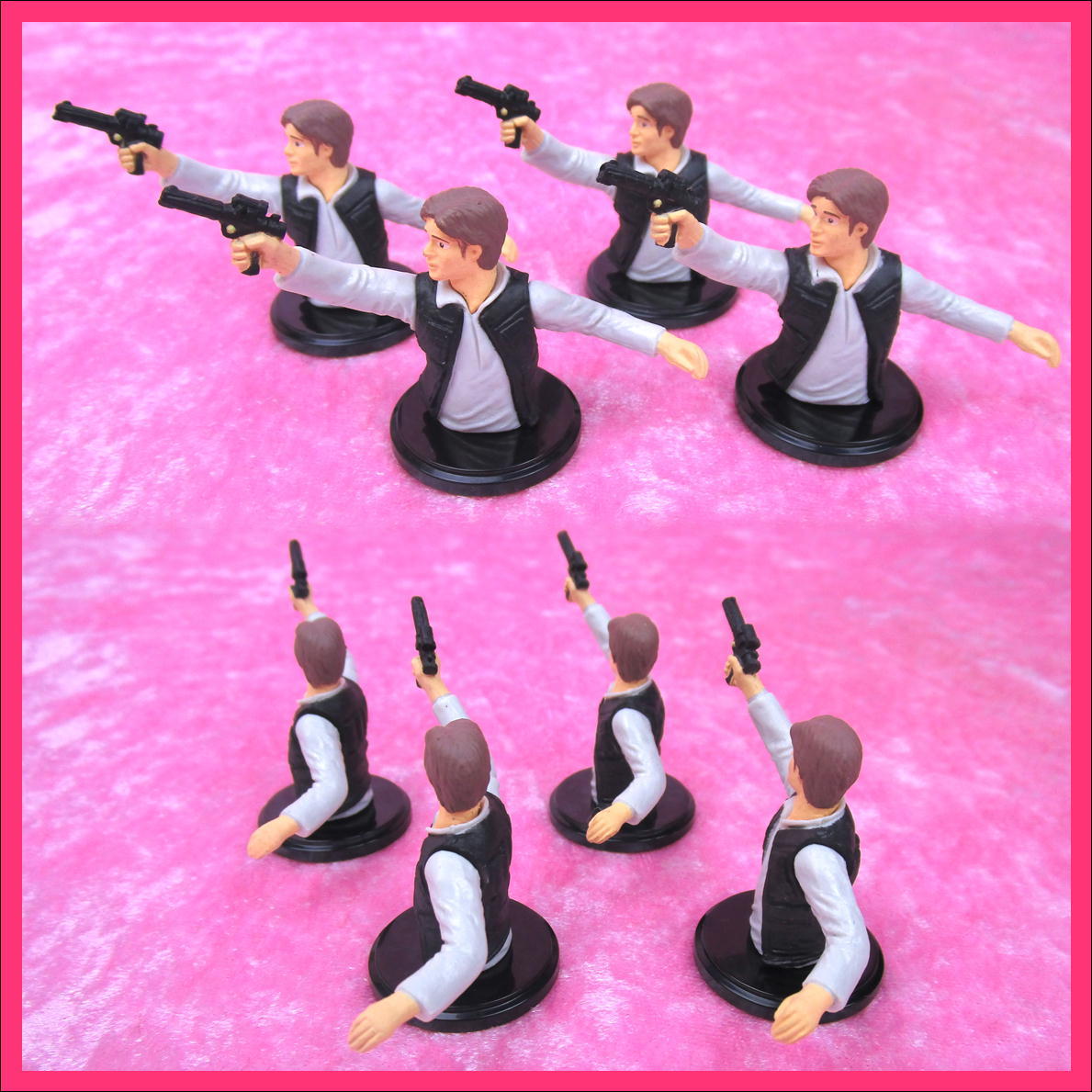 スターウォーズ チョコエッグ フルタ フィギュア ディズニー ★ 2.ハン・ソロ ×4 Used 美品_画像6