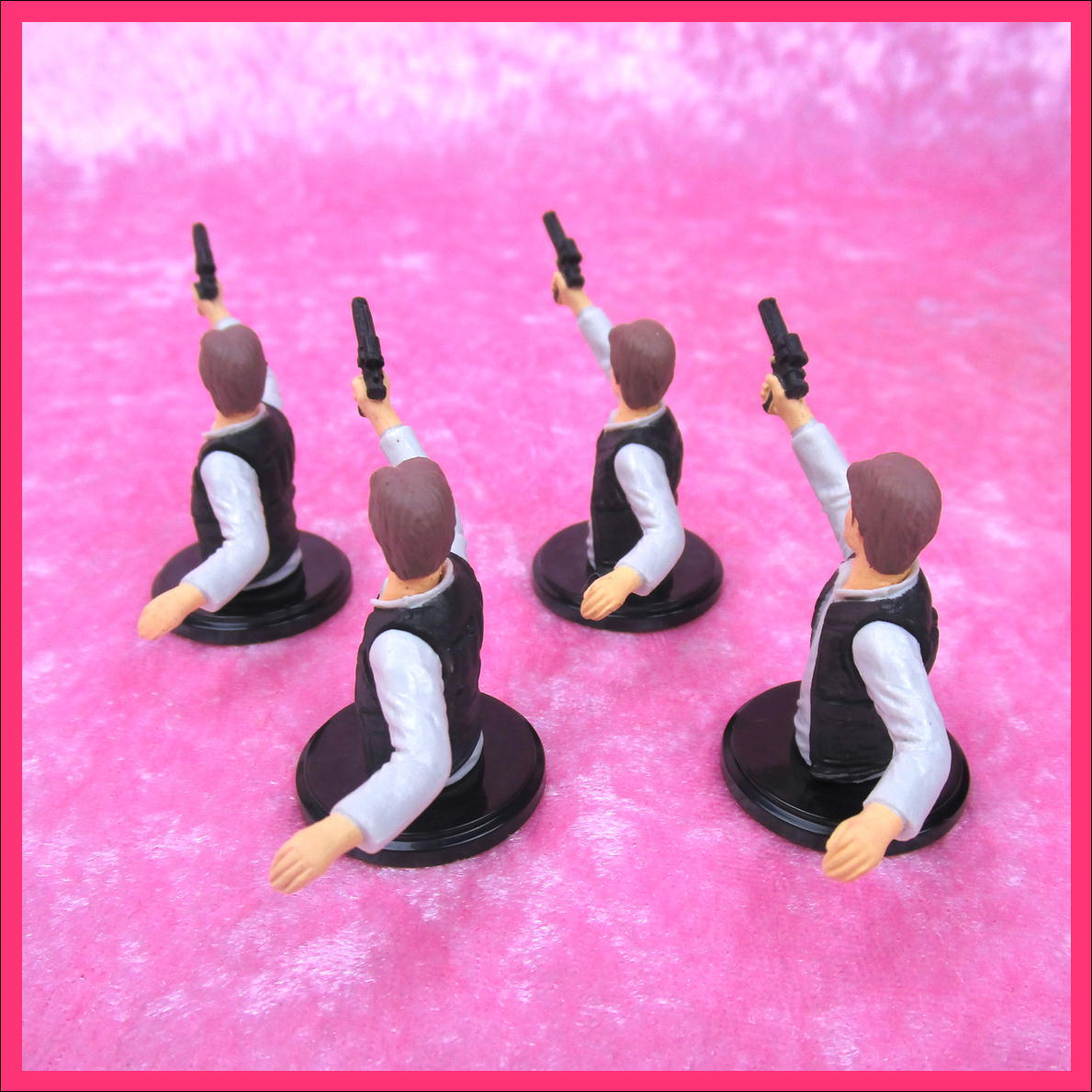 スターウォーズ チョコエッグ フルタ フィギュア ディズニー ★ 2.ハン・ソロ ×4 Used 美品_画像3