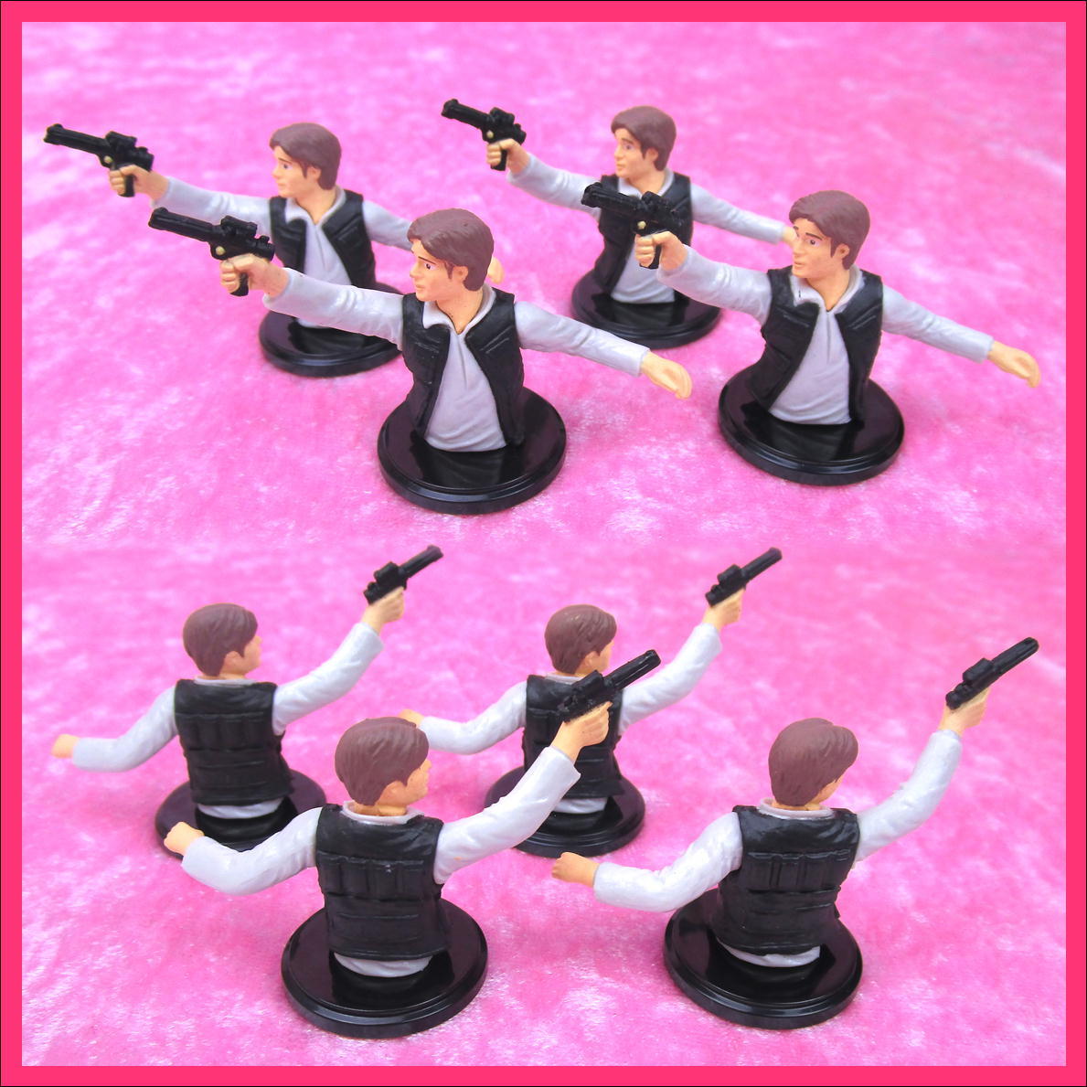 スターウォーズ チョコエッグ フルタ フィギュア ディズニー ★ 2.ハン・ソロ ×4 Used 美品_画像4