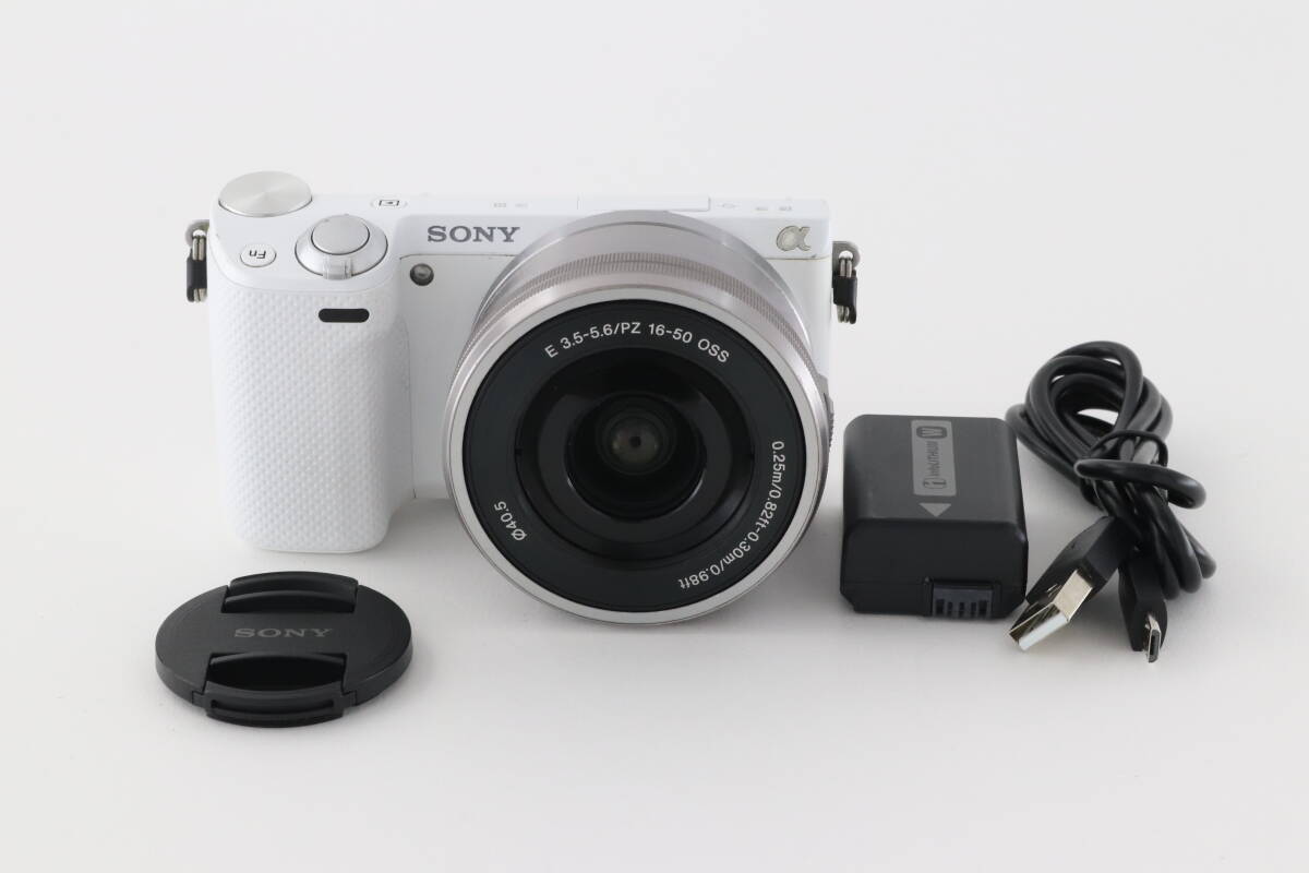 B+ (並品) SONY ソニー NEX-5R 16-50mm Kit ホワイト 初期不良返品対応 領収書発行可能