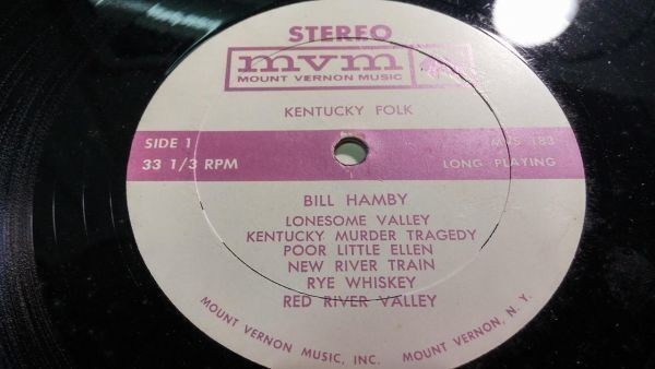 【LPレコード】 Bill Hamby / KENTUCKY FOLK MVS186_画像4