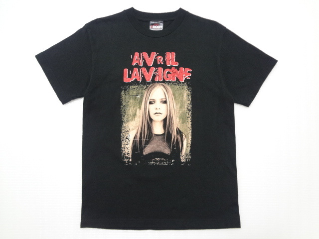 美品 00s SHOOT製 Avril Lavigneアヴリル・ラヴィーン BONEZ TOUR 2005 ツアー半袖Tシャツ 黒ブラック Sサイズ バンド 古着 ヴィンテージ Tシャツ