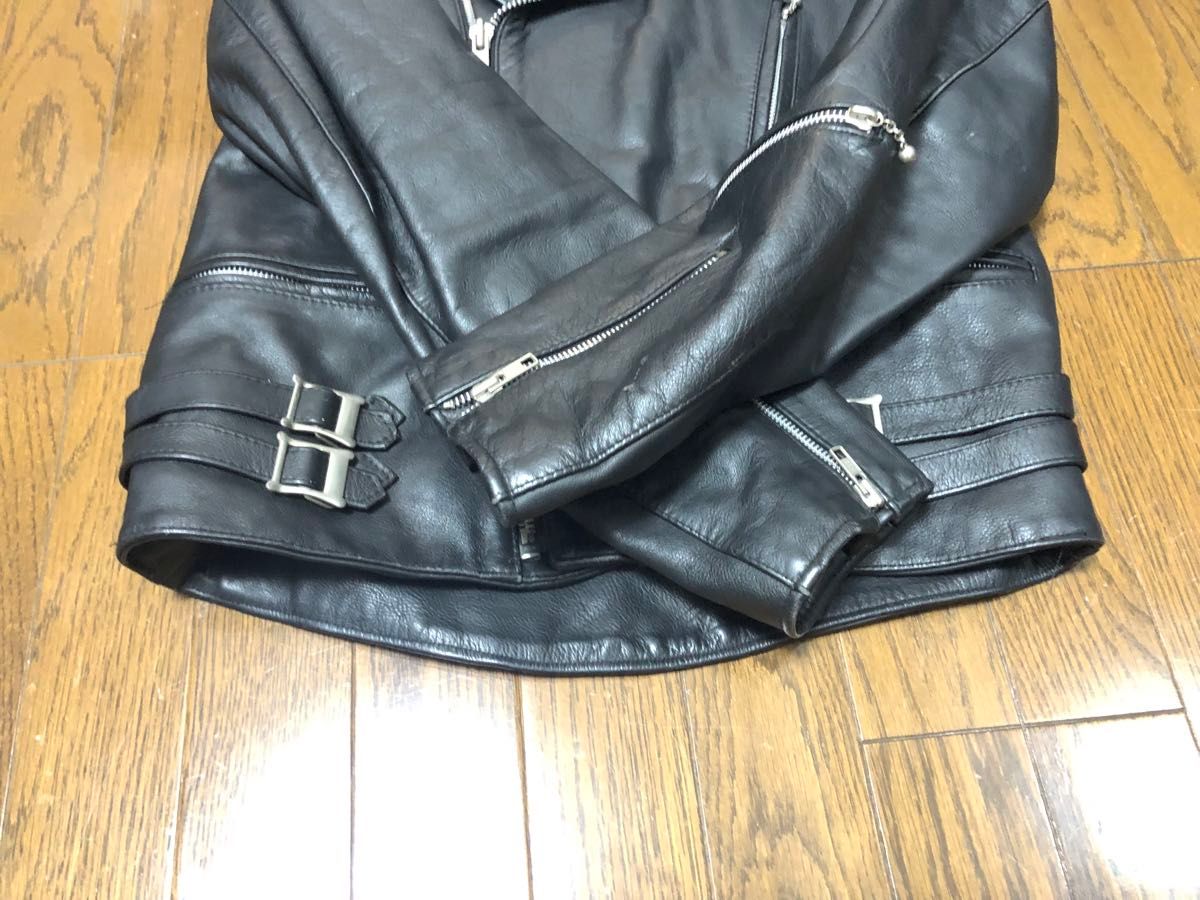 666 トリプルシックス ダブルライダースジャケット 3初期タグ 黒 666 トリプルシックス ダブルライダースジャケット 3初期タグ 黒