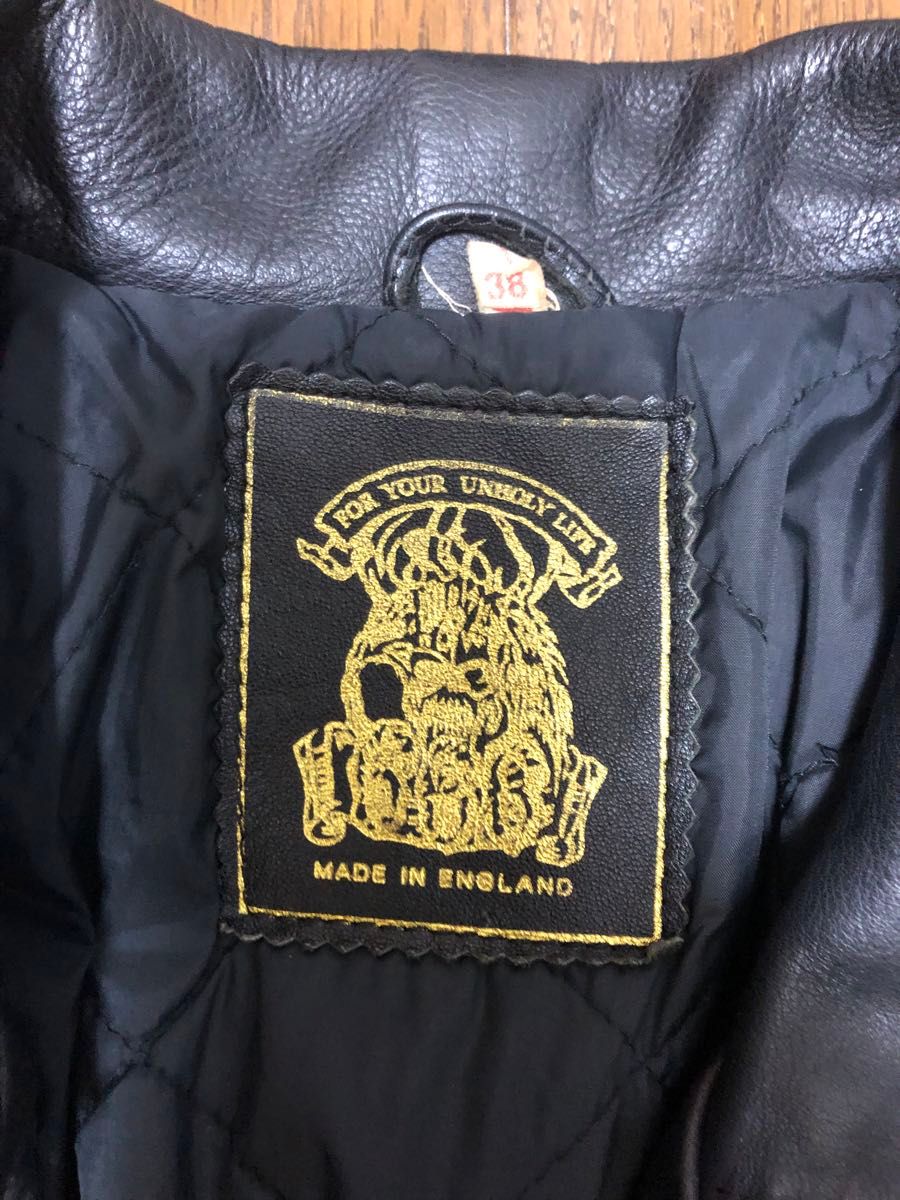 666 トリプルシックス ダブルライダースジャケット 3初期タグ 黒 666 トリプルシックス ダブルライダースジャケット 3初期タグ 黒