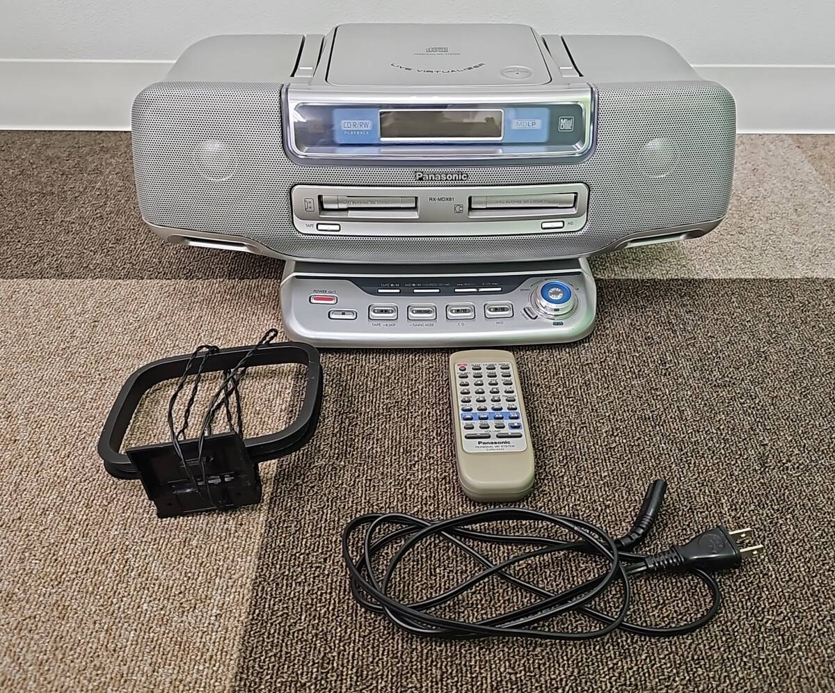 S6680☆ Panasonic パナソニック RX-MDX81 ラジカセ 2004年製 S6680☆ Panasonic パナソニック RX-MDX81 ラジカセ 2004年製