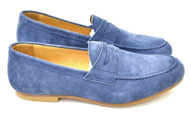 ARCOLLETTA ARCOLLETTA PADRONE (アルコレッタ パドローネ) COIN LOAFER (NUBUCK) コインローファー ヌバック G.BLUE 41 スリッホン