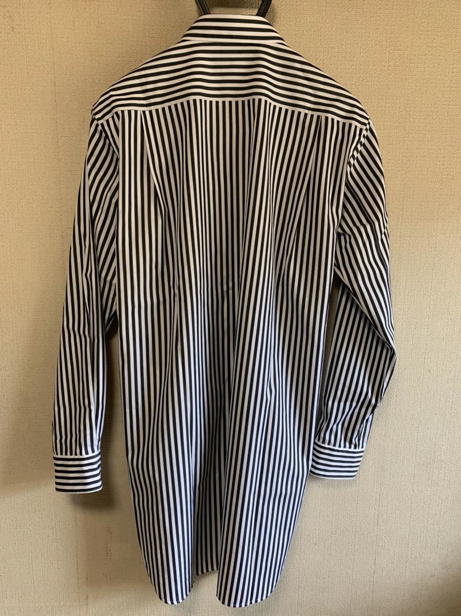 コムデギャルソンオムプリュス COMME des GARCONS HOMME PLUS ストライプ ロングシャツ ベルベット XSサイズ コムデギャルソン プリュス_画像2