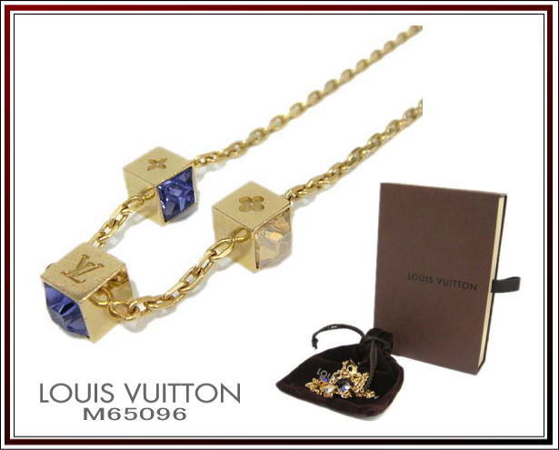 * Louis Vuitton kolie* азартная игра колье M65096 Cube Gold включая доставку и налог!