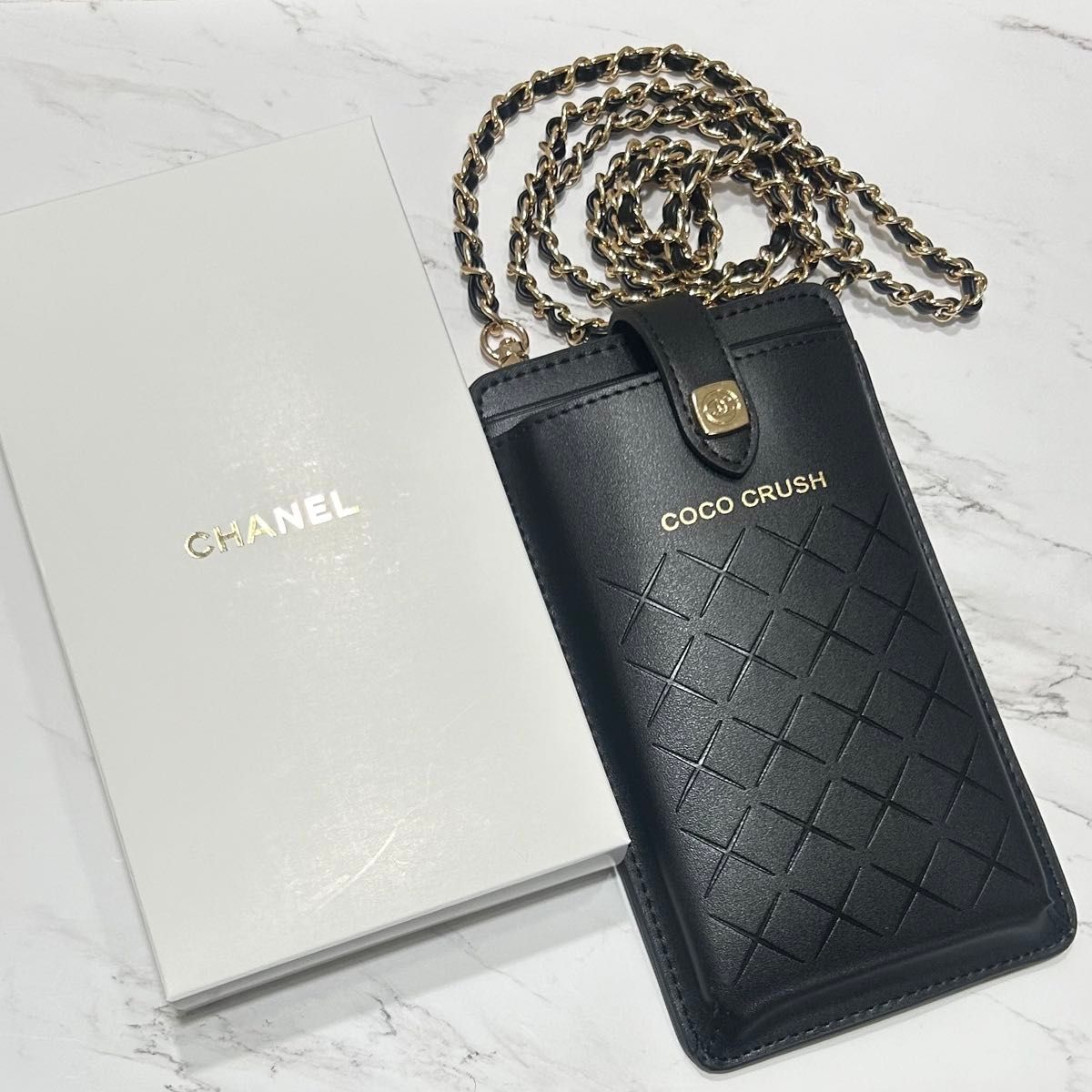 新品箱付【CHANEL】ノベルティ ココクラッシュ ポーチ ブラック 新品箱付【CHANEL】ノベルティ ココクラッシュ ポーチ ブラック