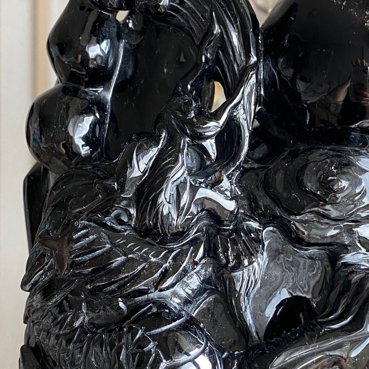希少【 漆黒 天然 黒水晶 『 皇帝龍 』約2 7kg 彫物 天然 非加熱 希少【 漆黒 天然 黒水晶 『 皇帝龍 』約2 7kg 彫物 天然 非加熱