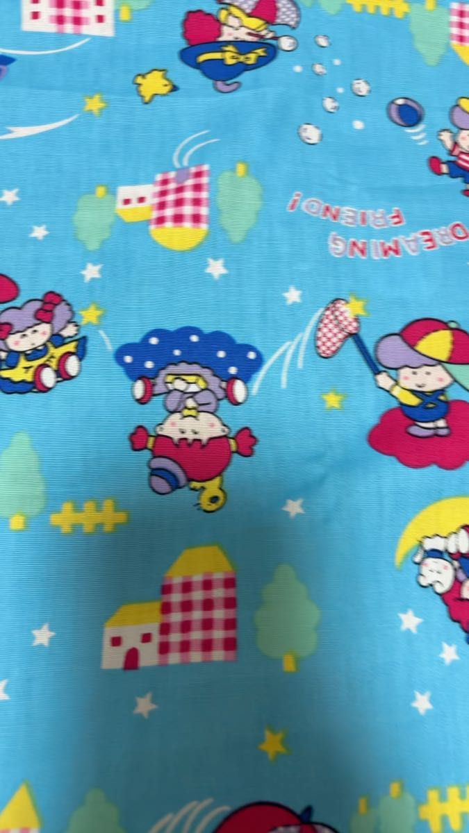 昭和レトロ ファンシー 生地 水色