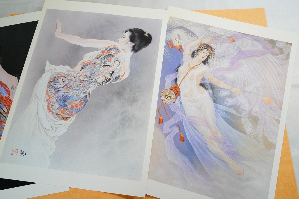 小妻要 小妻容子 刺青美人画集 女人藍像 付録複製画揃 三代目彫 小妻要 小妻容子 刺青美人画集 女人藍像 付録複製画揃 三代目彫