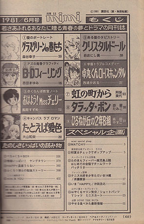 【mimi　69号　1981-6/1】たのきん　沖田浩之　森谷幸子　阿保美代　吉田まゆみ　風間すずめ　大山和栄　おおにし真　西浦かおる_画像3