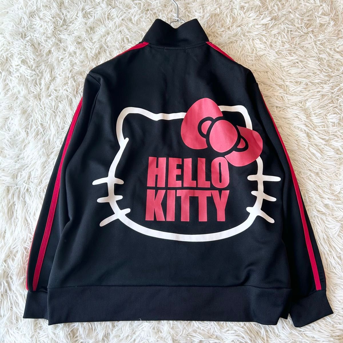 キティちゃん トラックジャケット ジャージ ブラック L チャーム キティちゃん トラックジャケット ジャージ ブラック L チャーム