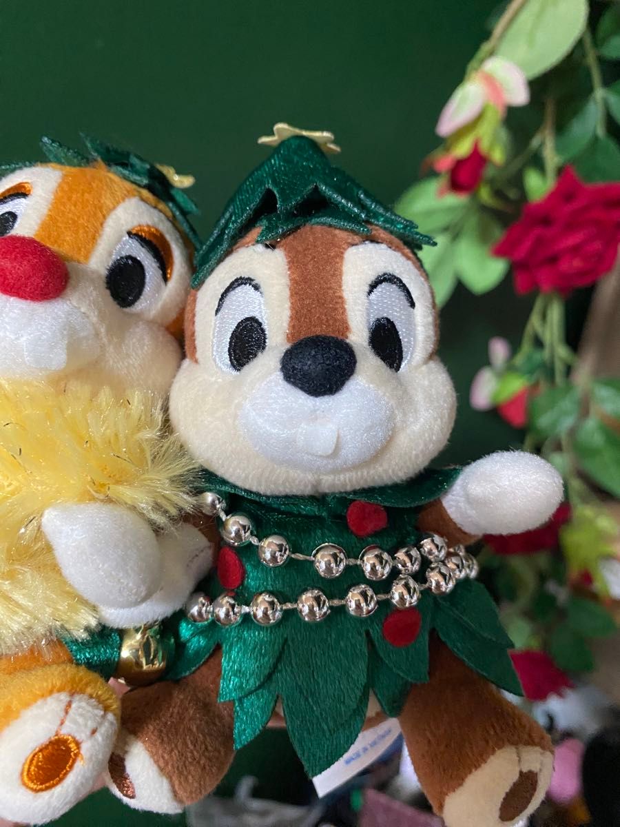 チップ&デール ぬいぐるみバッジセット ディズニー・クリスマス チップ&デール ぬいぐるみバッジセット ディズニー・クリスマス