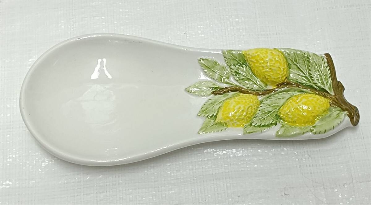 1954 year establishment Italy made lemon ceramics small plate case decoration plate 