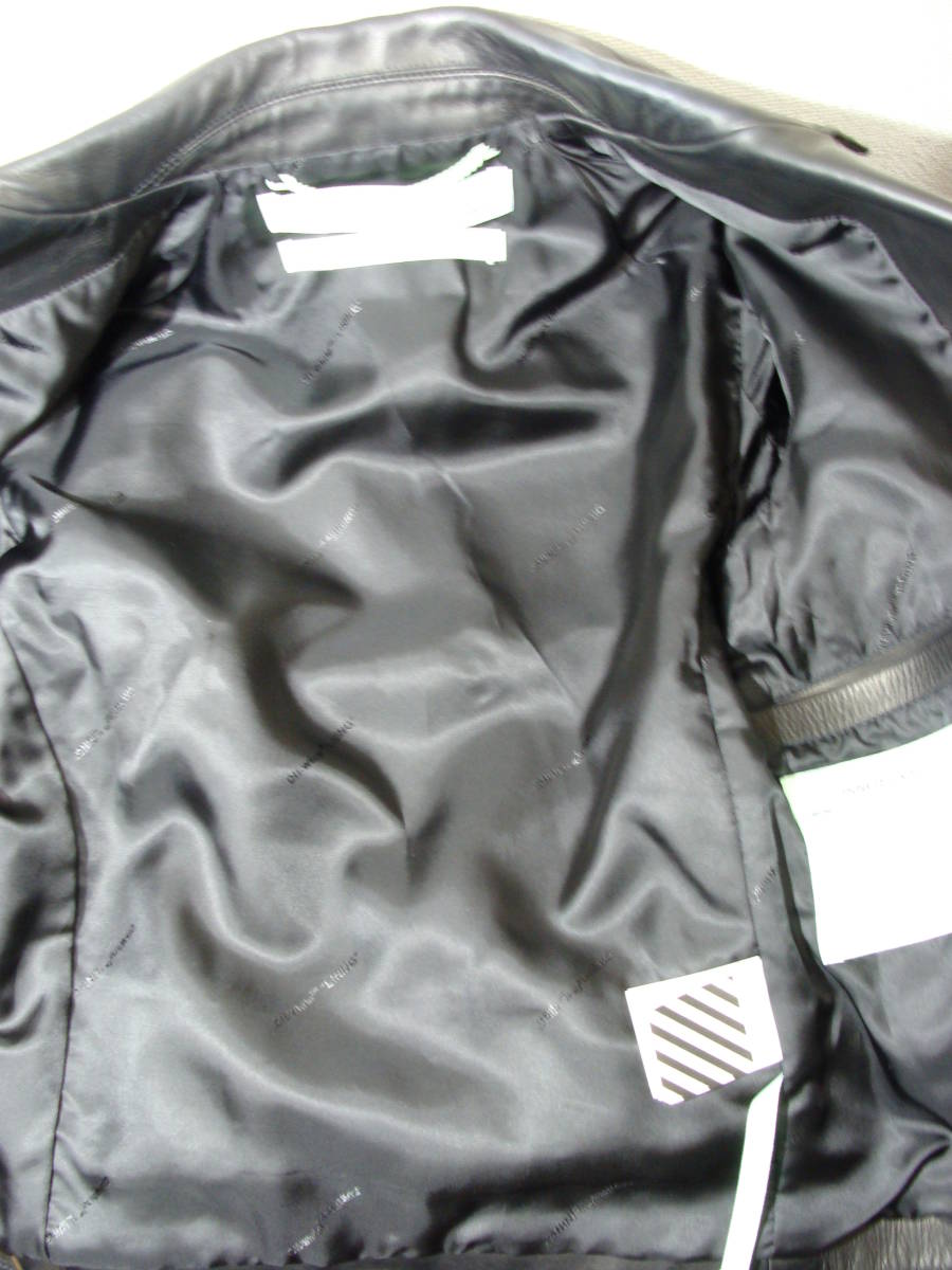 OFF-WHITE オフホワイト ◇ カウ カーフ レザー 牛 皮 革 ダブル