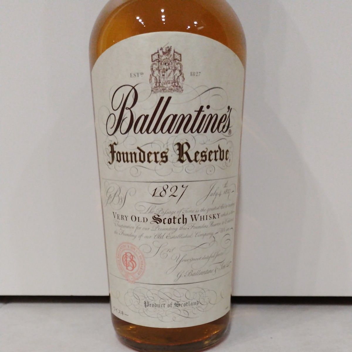 終売品 バランタイン ファウンダーズリザーブ1827 750ml 43 終売品 バランタイン ファウンダーズリザーブ1827 750ml 43