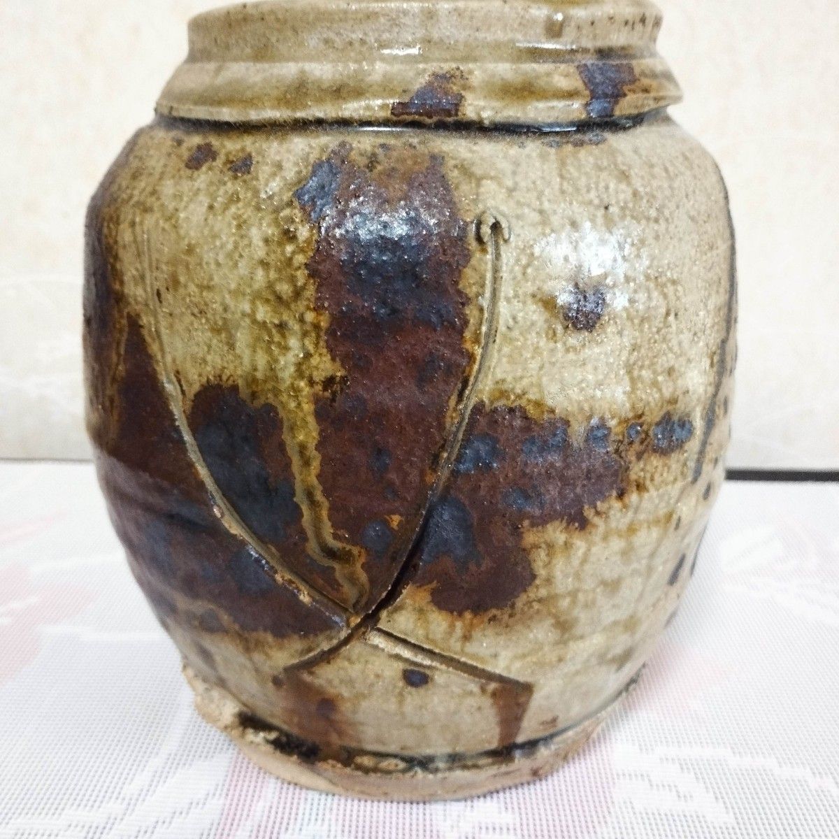 美濃焼、郡上焼き 窯変花瓶/郡上八幡、作陶家、 川上 伸 作