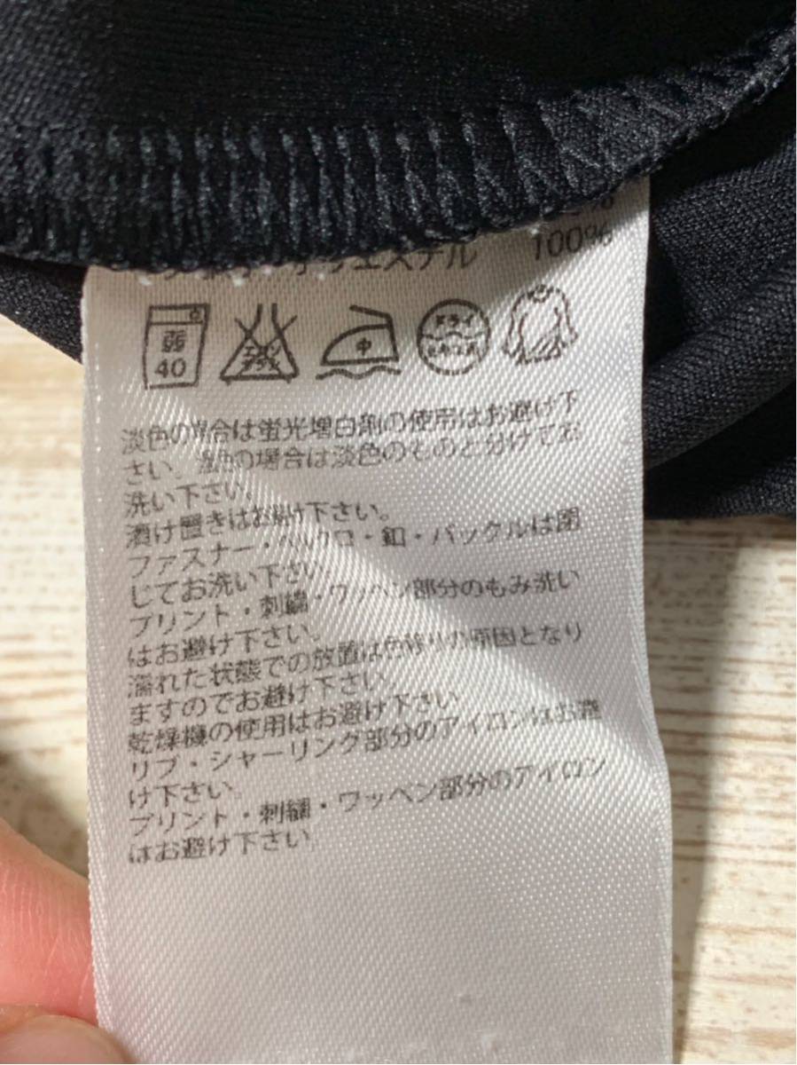 c1145 adidas■アディダス レディース 半袖Tシャツ 三本線■黒×白ライン サイズ■ゆうパケお手軽210ゆうパックお手軽60レタパ510_画像4