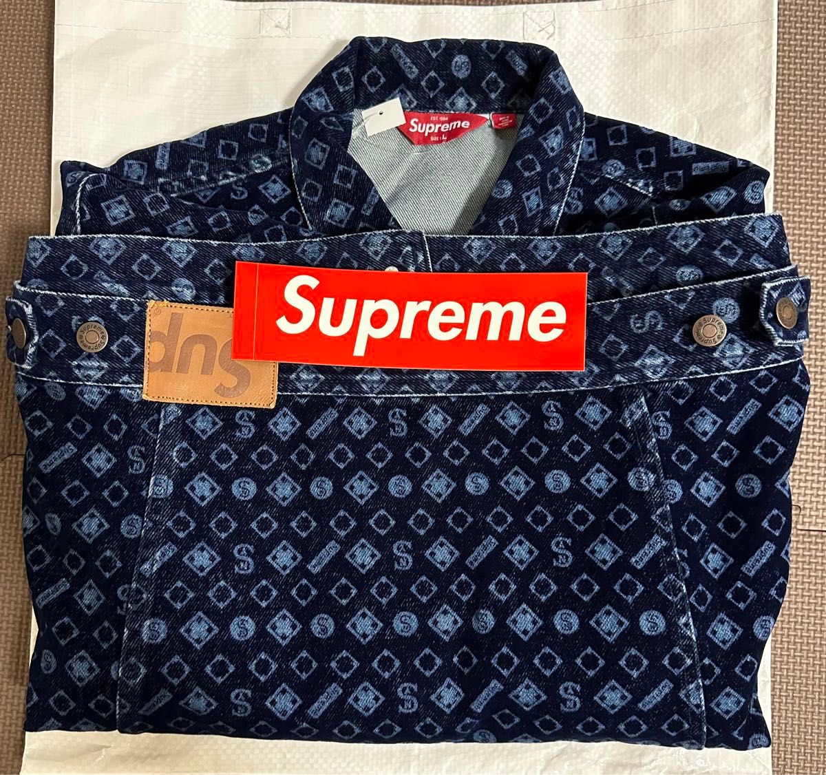 Supreme Flocked Denim Trucker Jacket Supreme Flocked Denim Trucker Jacket