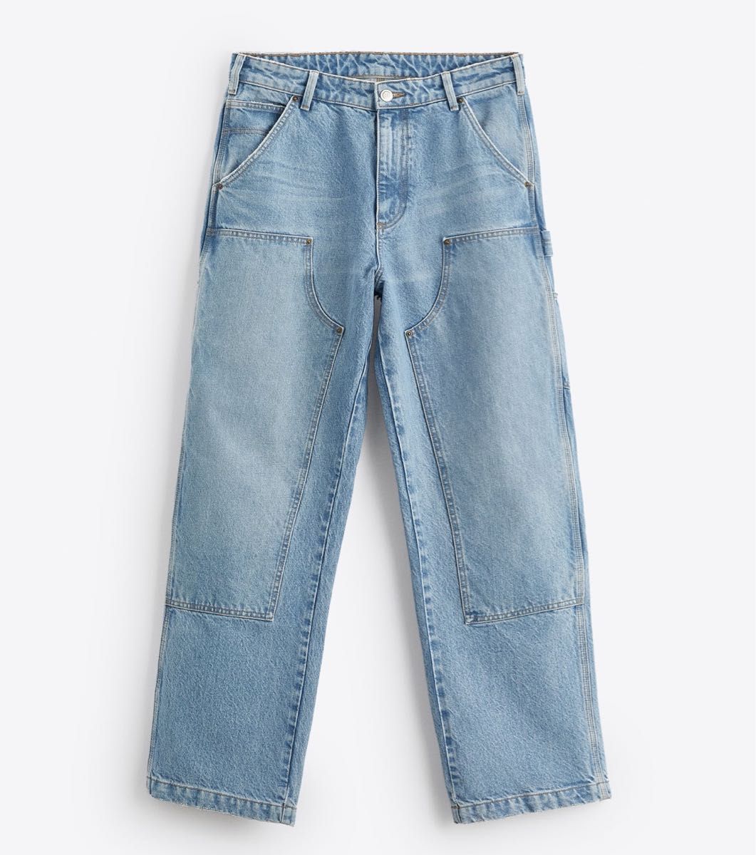 ZARA ZARA×RHUIGI ポケットディテール カーペンターデニムパンツ ZARA ZARA×RHUIGI ポケットディテール カーペンターデニムパンツ