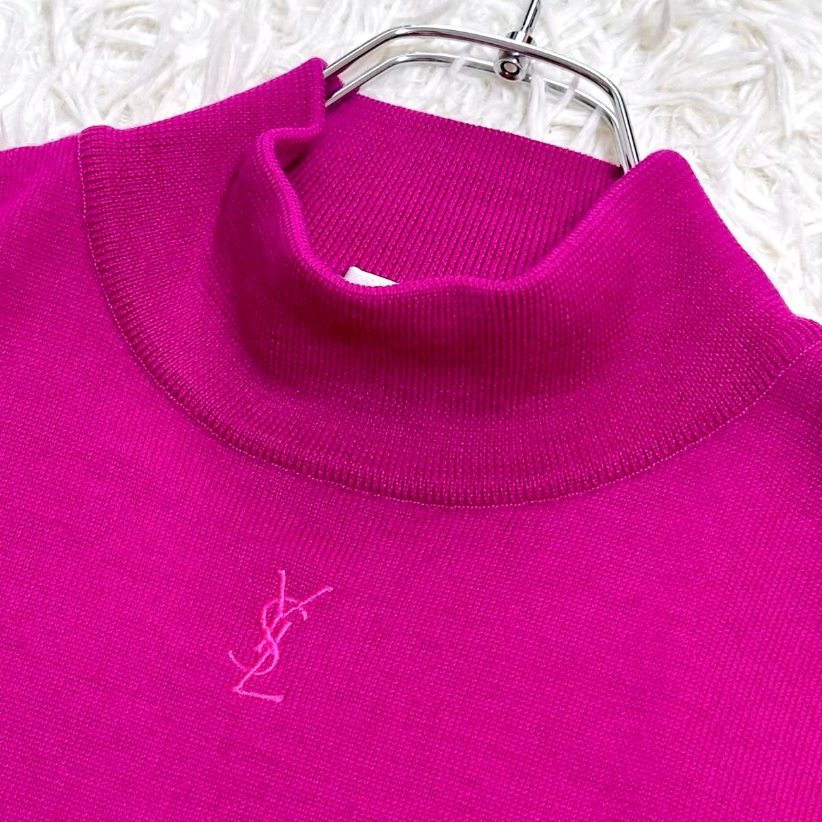 YSL タートル長袖Tシャツ ロゴ 752477 YVES SAINT LAURENT YSL イヴサンローラン ハイネック ニット