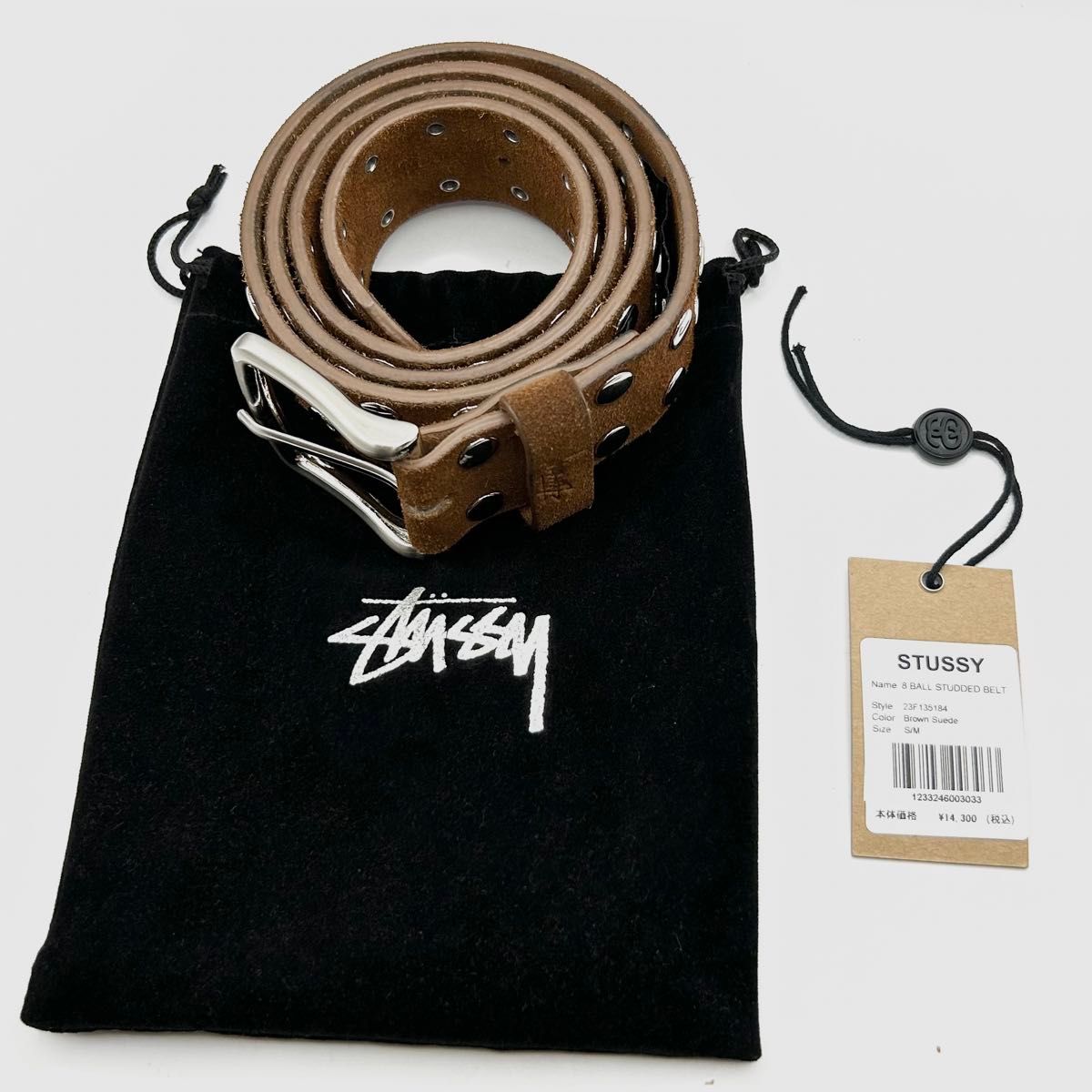 STUSSY ステューシー 8 BALL STUDDED BELT 8ボール スタッズ STUSSY ステューシー 8 BALL STUDDED BELT 8ボール スタッズ