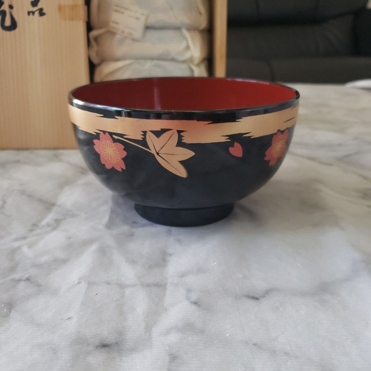 木箱入り未使用品 山中漆器 天然木 御汁椀 光峰作 汁椀5客セット 木箱入り未使用品 山中漆器 天然木 御汁椀 光峰作 汁椀5客セット