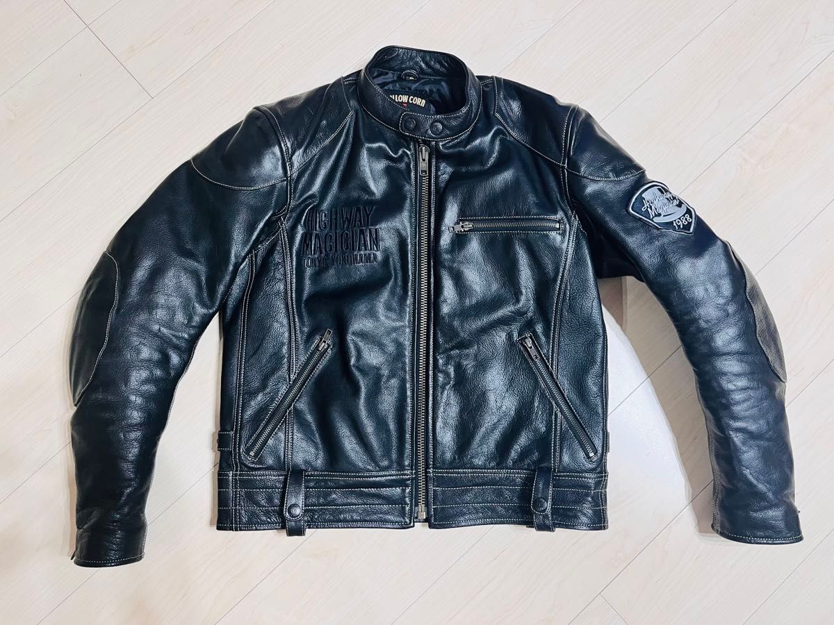 極美品】イエローコーン 牛革レザージャケット ハイウェイ 極美品】イエローコーン 牛革レザージャケット ハイウェイ