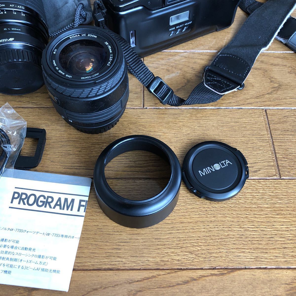 MINOLTA ミノルタ a-7700i SIGMA ZOOM AF-APO 75~300mm カメラ MINOLTA ミノルタ a-7700i SIGMA ZOOM AF-APO 75~300mm カメラ