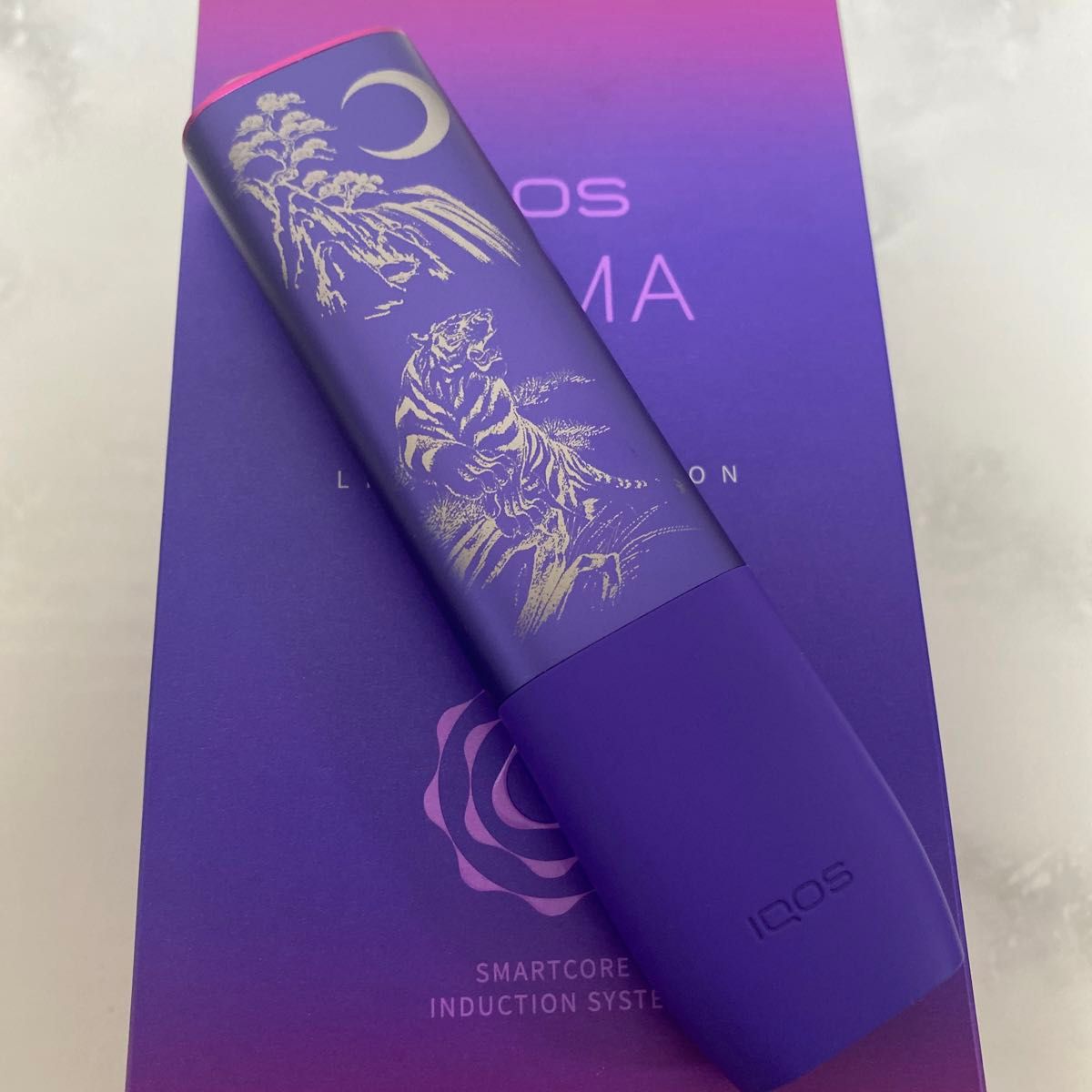 虎 三日月 デザイン レーザー加工 iQOS ILUMA ONE アイコス 虎 三日月 デザイン レーザー加工 iQOS ILUMA ONE アイコス