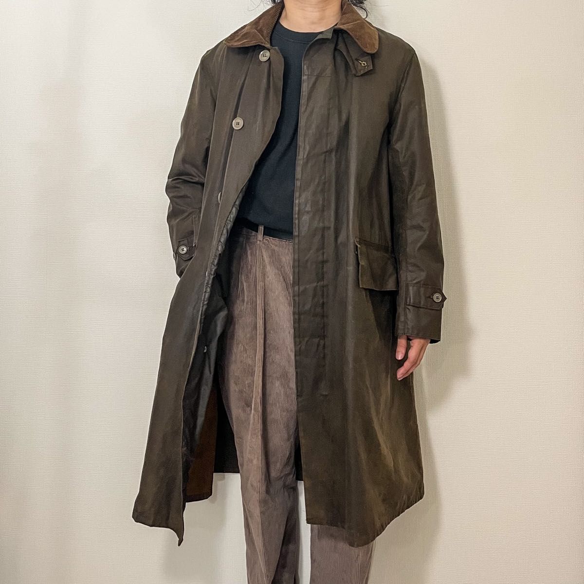 70s Barbour S Bコート 1クラウン バブアー サイズ42 オリーブ 70s Barbour S Bコート 1クラウン バブアー サイズ42 オリーブ