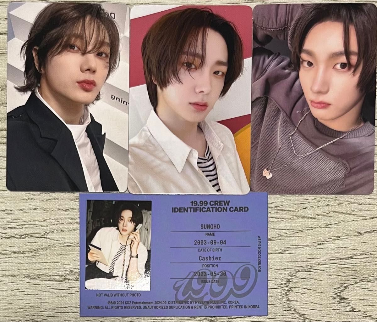 BOYNEXTDOOR ボネクド ボイネク SUNGHO ソンホ 19 99 BOYNEXTDOOR ボネクド ボイネク SUNGHO ソンホ 19 99