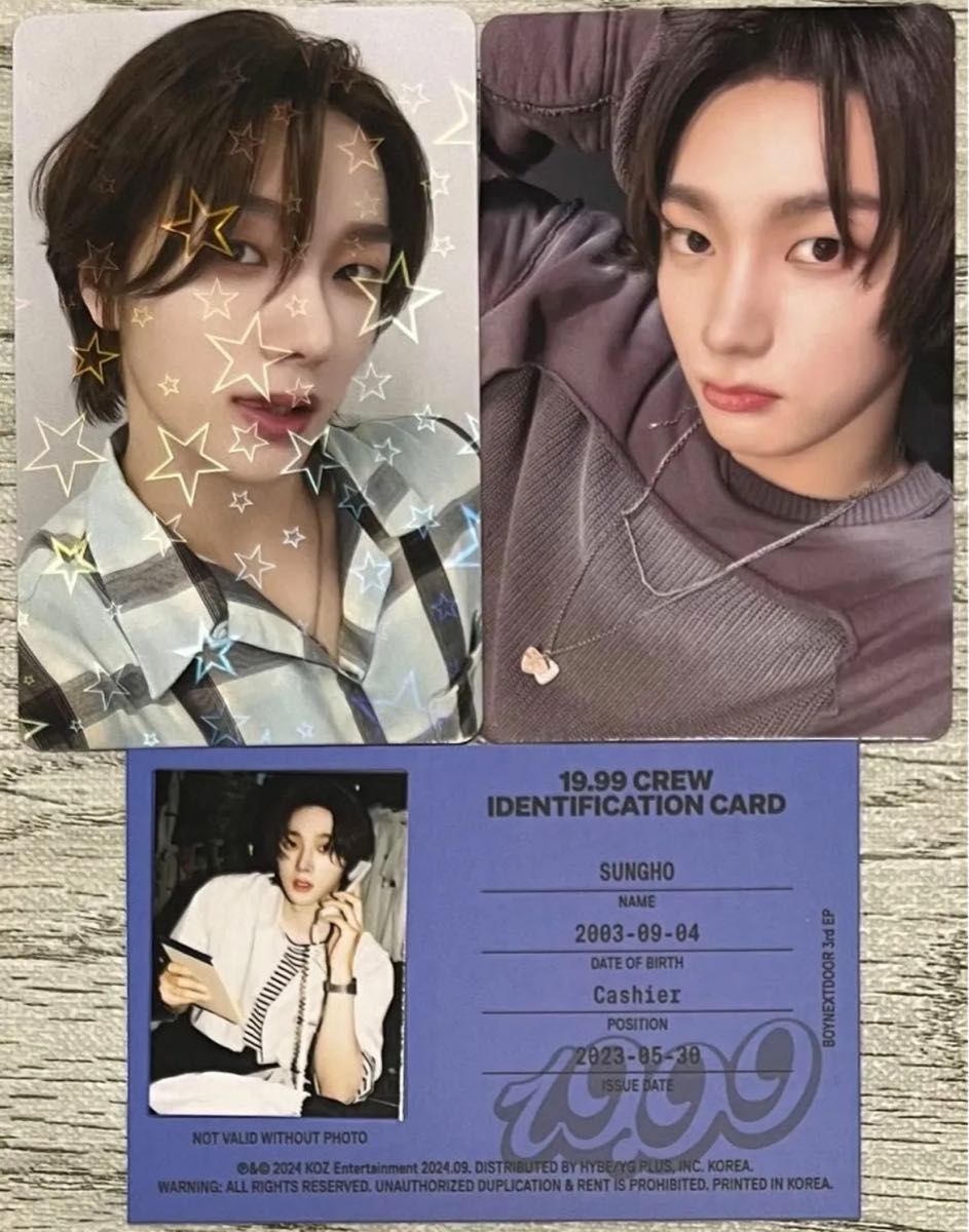 BOYNEXTDOOR ボネクド ボイネク SUNGHO ソンホ 19 99 BOYNEXTDOOR ボネクド ボイネク SUNGHO ソンホ 19 99