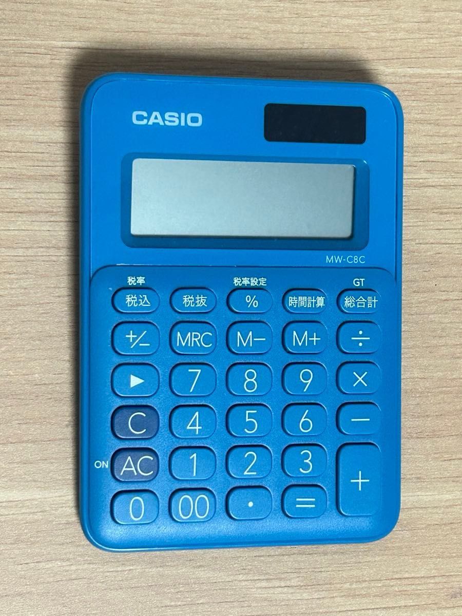 カシオ CASIO 電卓 10桁 ブルー 青 カラフル電卓 MW-C8C-BU-N カシオ CASIO 電卓 10桁 ブルー 青 カラフル電卓 MW-C8C-BU-N