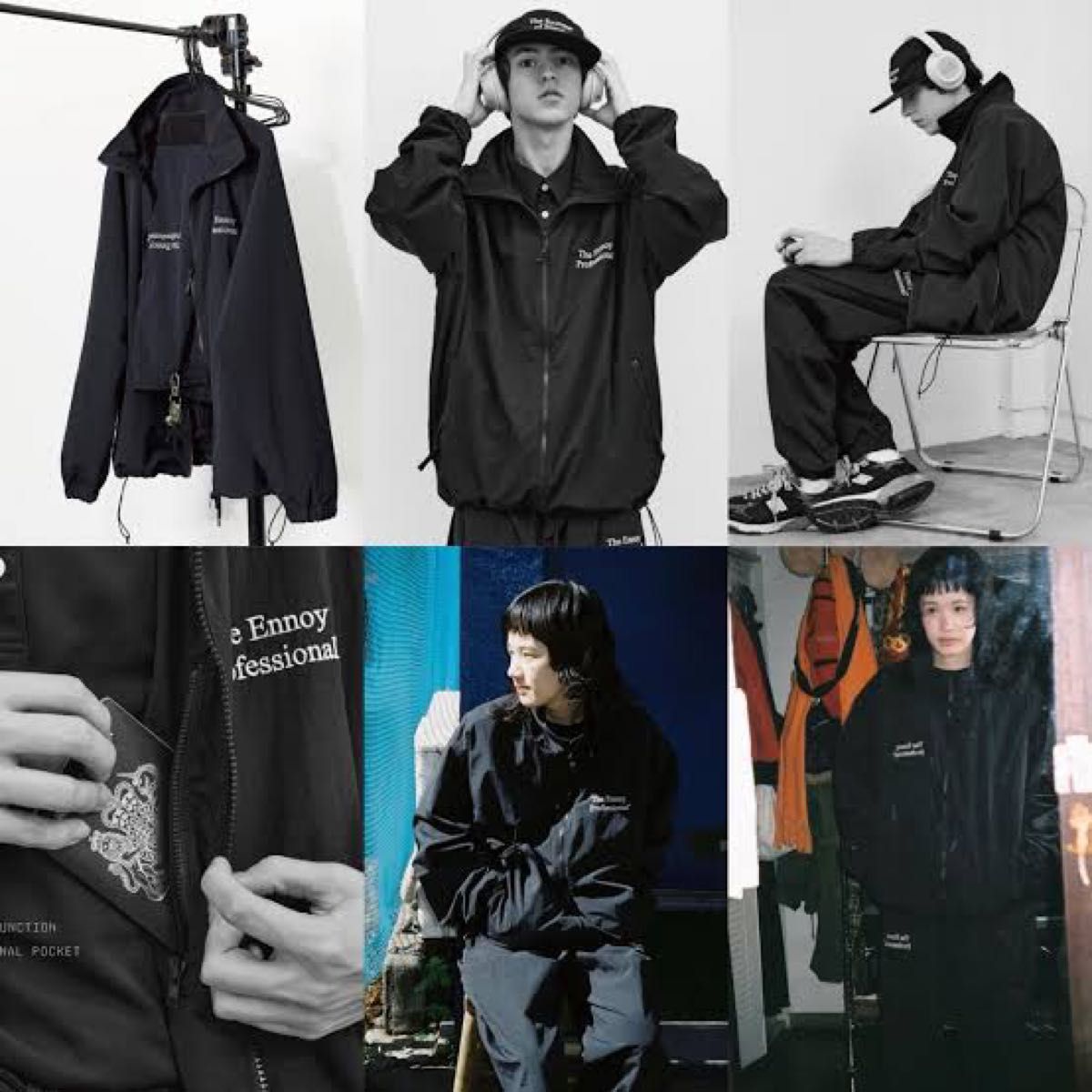 ennoy シャカシャカ セットアップ 黒 ブラック スタイリスト私物 ennoy シャカシャカ セットアップ 黒 ブラック スタイリスト私物